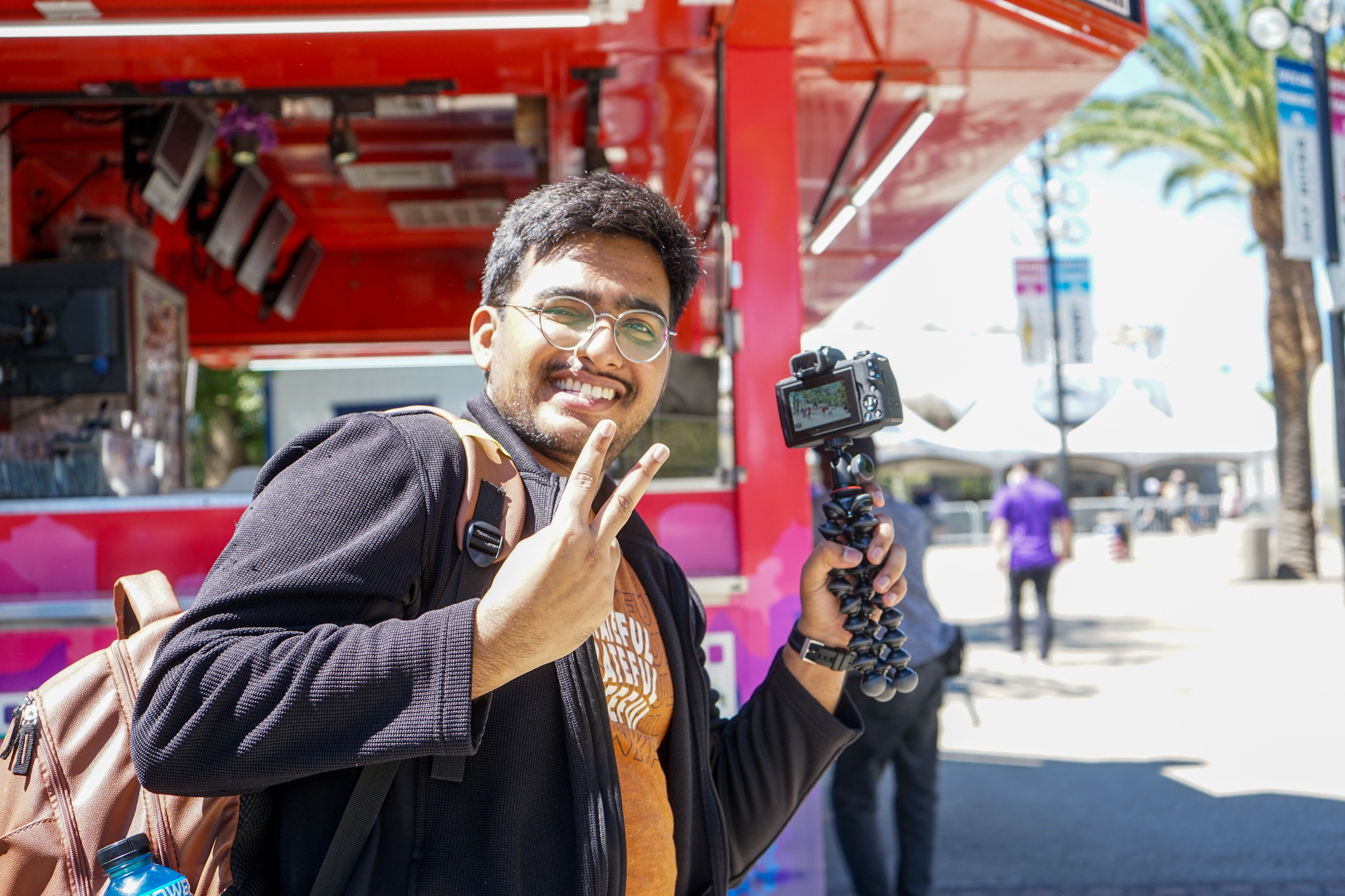 pose with gopro